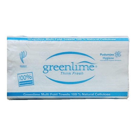 Green Lime M Fold Towels